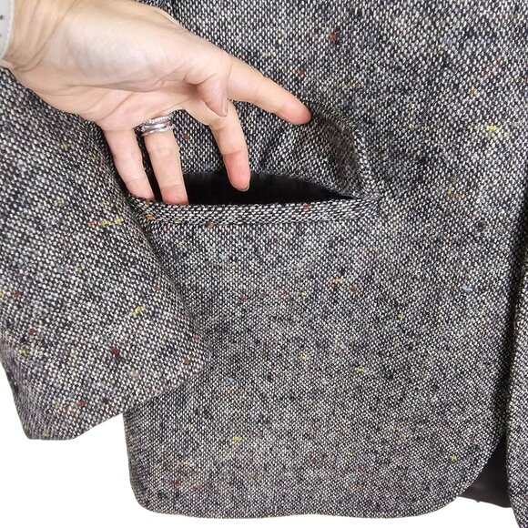 VTG Brooks Brothers Brookstweed Scottish Wool Sport Coat 42L Gray/Multi Blazer - Picture 10 of 13